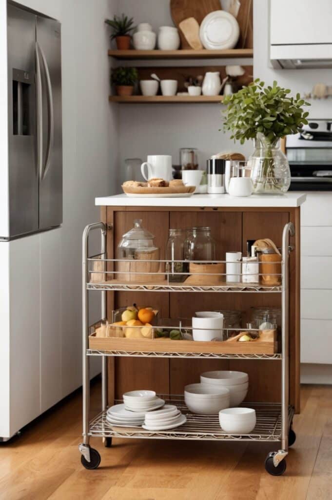 Rolling Carts That Tuck Into Cabinets