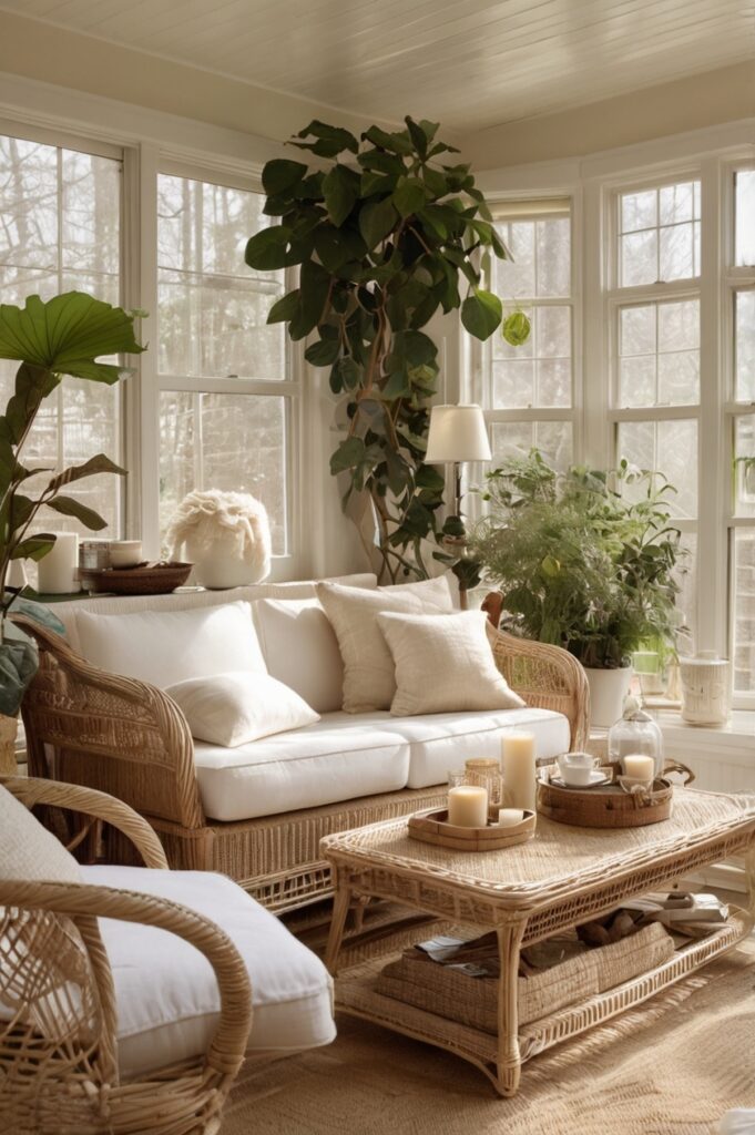 The Classic White-Wood & Wicker Look